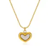PVD Coated 18K Gold Plated Heart Shape 304 Stainless Steel Titanium Sweet Waterproof Non Tarnish Bracelets Earrings Necklace