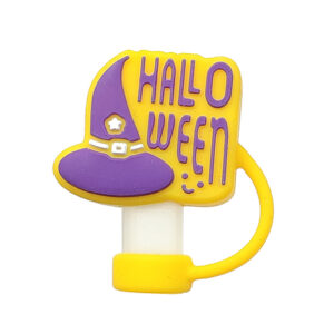 Halloween [Witch Hat] Purple and Yellow - Straw Hat / Packaging without straw