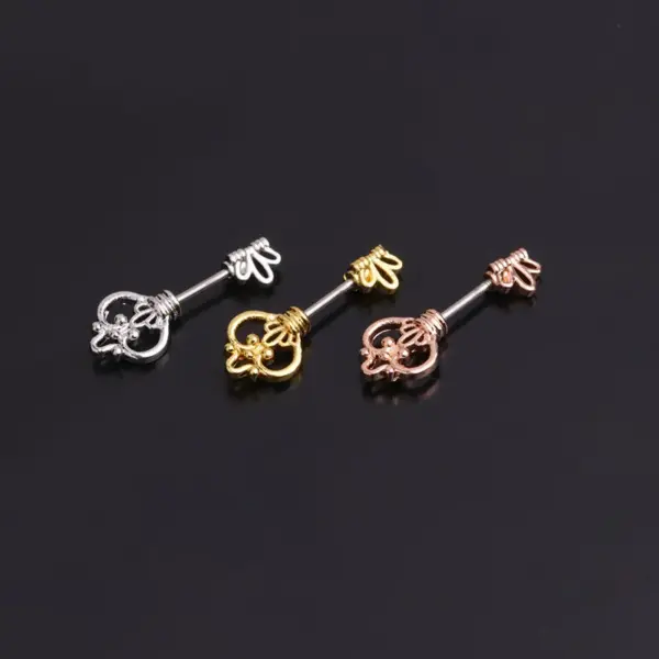 Ear Cartilage Rings & Studs Flower 316L Stainless Steel Copper Waterproof Non Tarnish Surgical Steel Zircon