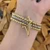 Wholesale Jewelry Casual Simple Style Pentagram Heart Shape Brass 18K Gold Plated Bracelets Beaded Chain