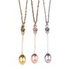 Wholesale Cross Border Jewelry Crown Mini Tea Spoon Classical Royal Alice Snuff Necklace Wholesale Women Spoon Necklace