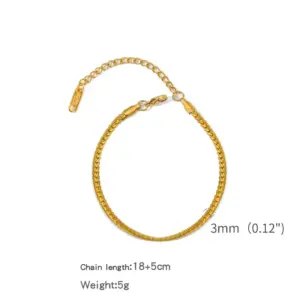Zhslg13 (Glossy Bracelet) / 18K Vacuum Vapor Plating