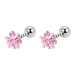 4mm Star Pink Zirconium (a Pair)