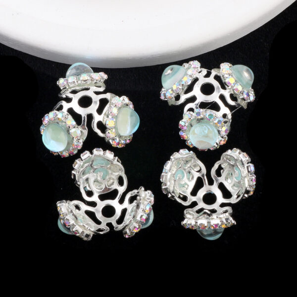 Wholesale Heavy rhinestone five-pointed star perforated torus DIY alloy accessories