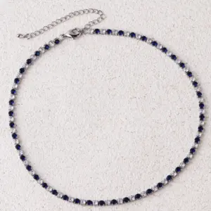 Blue Necklace-Platinum