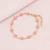 Wholesale Water Plating 18K Gold Plated Flower Stainless Steel Basic 304 Stainless Steel Bracelets