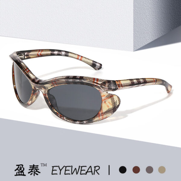 oly-fd1d7ae0e7413a81d796df35bcbad15a Wholesale Hair Hoop Cat's Eye Sunglasses Men's Internet-famous Fashion Fashion Street Beat Glasses Men's and Women's Hot Girls Plaid Sunglasses Anti-UV