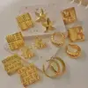 Wholesale PVD Coated 18K Gold Plated Real Gold Plated C Shape 304 Stainless Steel Commute Waterproof Non Tarnish Ear Studs