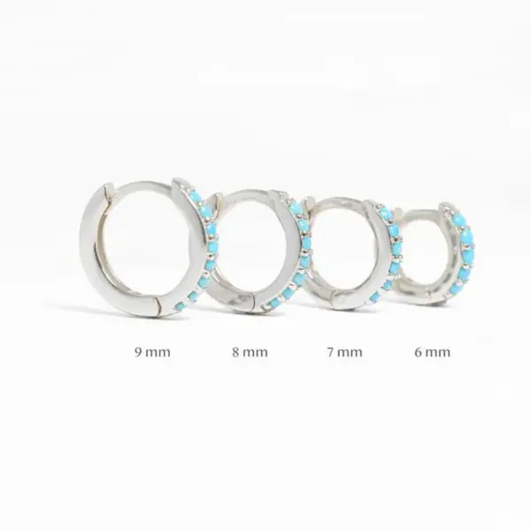 Wholesale 925 Sterling Silver Gem Geometric Earrings