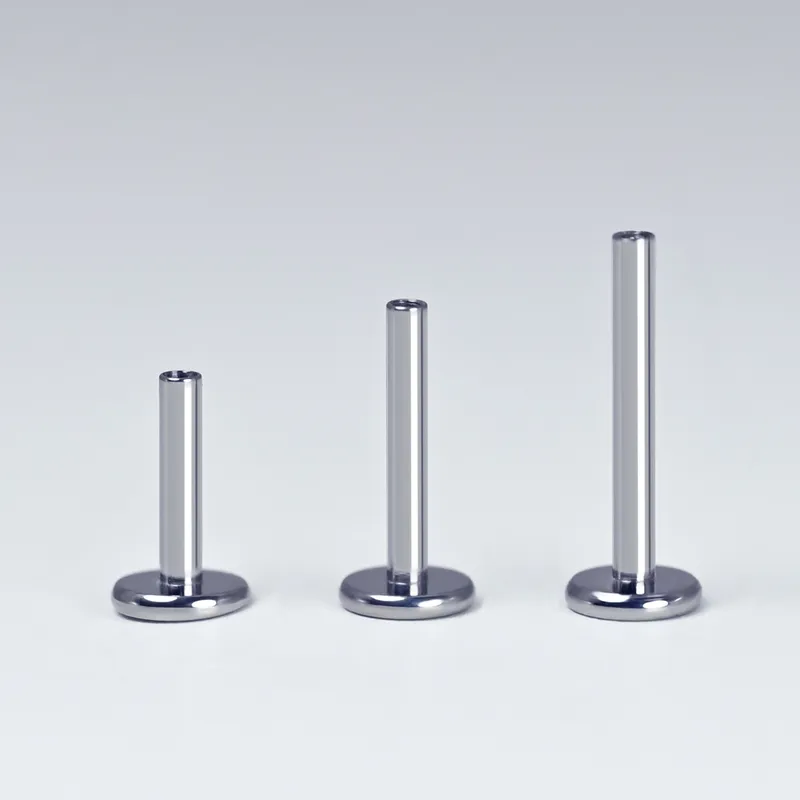 Wholesale 1 Piece Titanium Alloy Simple Style Lip Rings Solid Color Ion Plating (IP) Lip Rings Ear Cartilage Rings & Studs