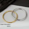 Wholesale Simple Style Classic Style Solid Color Titanium Steel Polishing Bangle