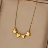 Simple Style Heart/Geometric/Water Ripple Design Necklace Suitable For Women To Wear 304 Stainless Steel Vacuum Plating (Furnace)