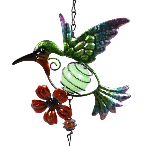 oly-fd3d672d24c21e6060845eaf7a56ccd2 Wholesale Cross-border New Luminous Bird Wind Bell Fluorescent UV Shiny Ball Metal Bell Aluminum Alloy Tube Hanging St