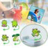 Wholesale Cute Anime Frog Dust Plug Straw Cap Straw