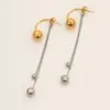 Wholesale PVD Coated Real Gold Plated Round 304 Stainless Steel Modern Style Simple Style Waterproof Non Tarnish Earrings