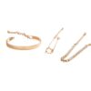 oly-fd462ea07b28893d8ab19093b43befb6 Wholesale Fashion Alloy Clover Bracelet Jewelry Three-Piece Set