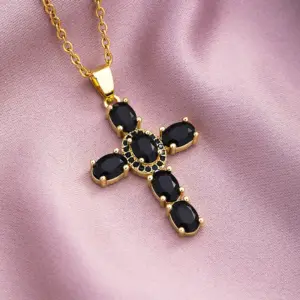 Black Zircon Cross