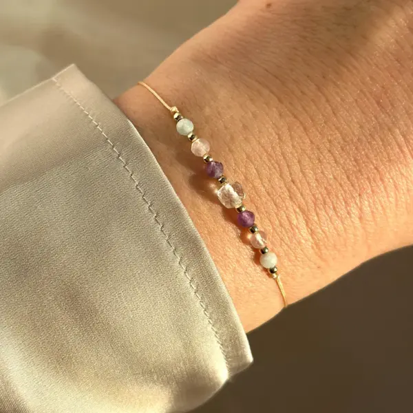 Bohemian Geometric Natural Stone Bracelets In Bulk