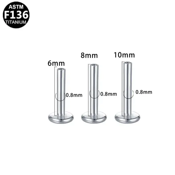 1 Piece Lip Rings Simple Style Classic Style Geometric Pure Titanium Titanium Alloy Polishing Plating 14K Gold Plated White Gold Plated Lip Rings Ear Cartilage Rings & Studs