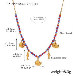 P1995-gold necklace 40 5cm