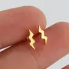 Wholesale PVD Coated 18K Gold Real Gold Plated Heart Shape Key Lightning 304 Stainless Steel Fashion Waterproof Non Tarnish Ear Studs