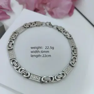 Steel Color Bracelet 6mm*22cm / Stainless Steel S.STEEL