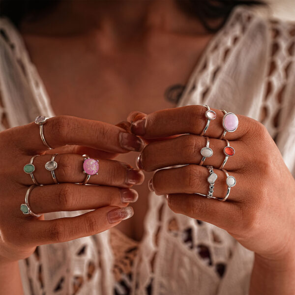 Wholesale New European and American combination ring fashion colorful candy color gem 11 suit ring jewelry factory direct sales