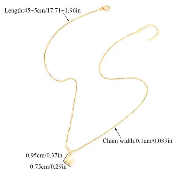 Wholesale Copper Letter Pendant Necklace