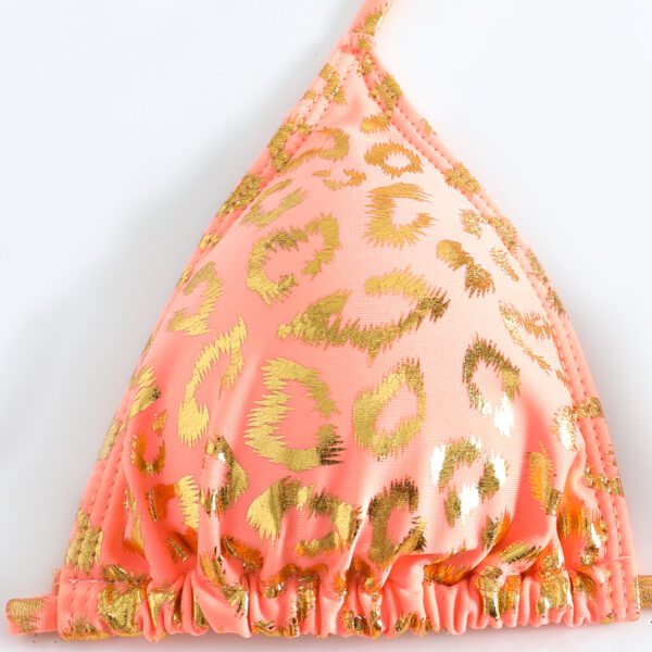 oly-fd77579e5899db60d01428cc0bcf14d4 Wholesale 2023 new European and American fashion sexy leopard print bronzing swimsuit women's halter lace-up hot spring beach vacation bikini