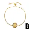 Copper Inlaid Zircon Artificial Gemstones Copper Bracelets