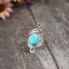 Wholesale Cross-Border New Retro Style Creative Open Inlaid Synthetic Turquoise Fashion Alloy Ring Jewelry