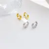 Wholesale PVD Coated 18K Gold Platinum Real Gold Plated Solid Color 304 Stainless Steel Simple Style Waterproof Non Tarnish Hoop Earrings