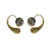 1 Pair Lady Water oplets Plating Copper Ear Studs