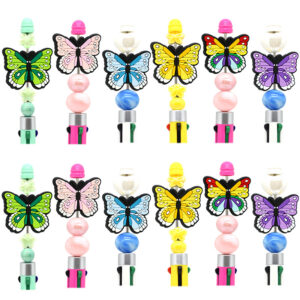Wholesale Random 100pcs Flower Butterfly Beaded Children's Pendant Decoration