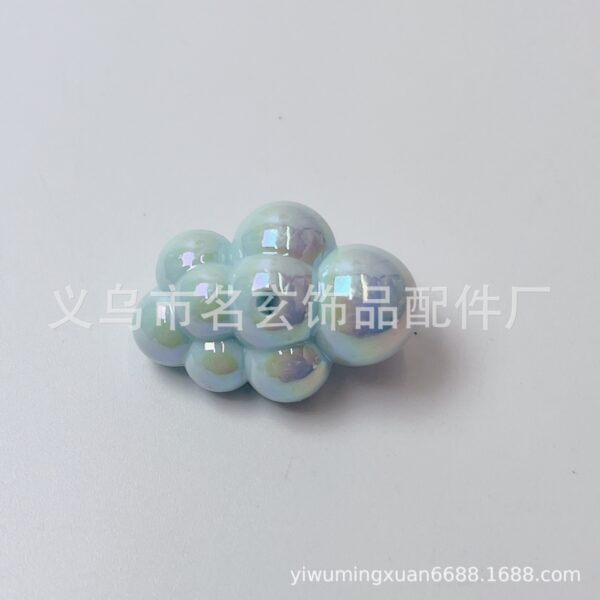 Wholesale Acrylic electroplating non-peeling vertical hole cloud beaded diy cloud mobile phone hanging chain car hanging beaded pen accessories