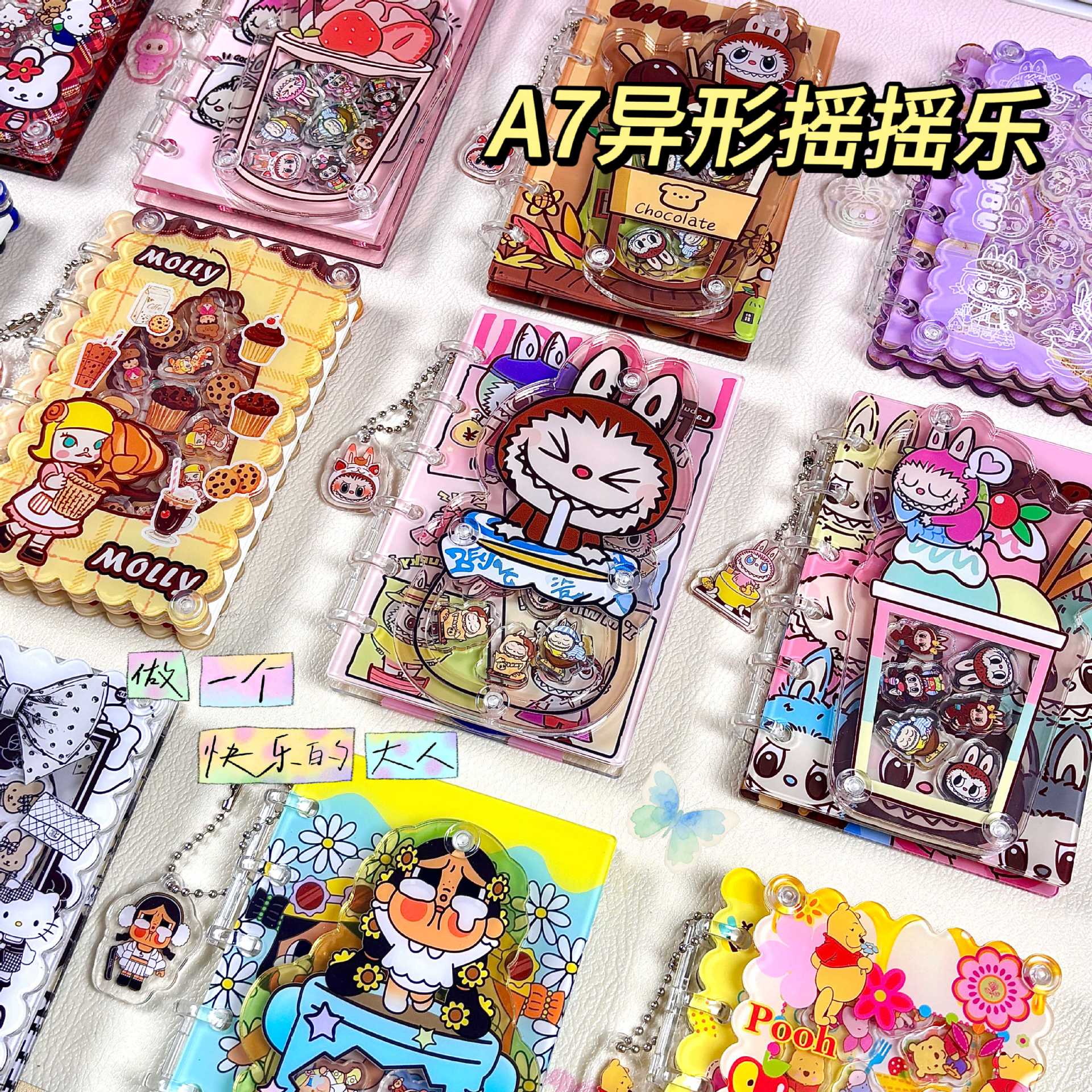 Wholesale A7 acrylic loose-leaf notebook