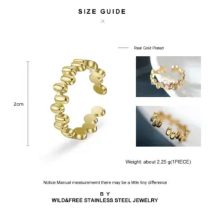 PVD Coated 18K Gold Real Gold Plated 304 Stainless Steel Fashion Waterproof Non Tarnish