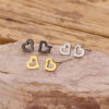 Wholesale Classic Mini Irregular Love Fashion Heart-Shaped Earrings Stainless Steel Hollow Sweet Girls Earrings Manufacturer