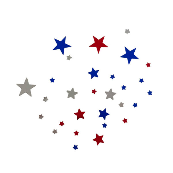 Wholesale Five-pointed Star Sequins Independence Day Party Small Package Bead Sprinkling Festival 10MM Flat Mixed Three-color Star Sequins