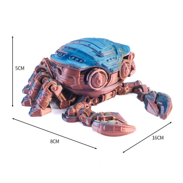 Wholesale 3D printing cyberpunk crab mechanical crab movable joint children gift toy model car ornaments