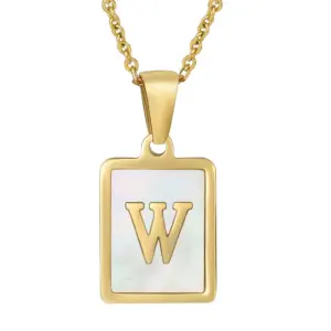W Letter Gold Necklace