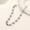 Wholesale PVD Coated 18K Gold Plated Devil's Eye 201 Stainless Steel Simple Style Waterproof Non Tarnish 201 Stainless Steel Bracelets