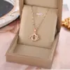 Wholesale Real Gold Plated Crown 304 Stainless Steel Fashion Waterproof Non Tarnish Pendant Necklace