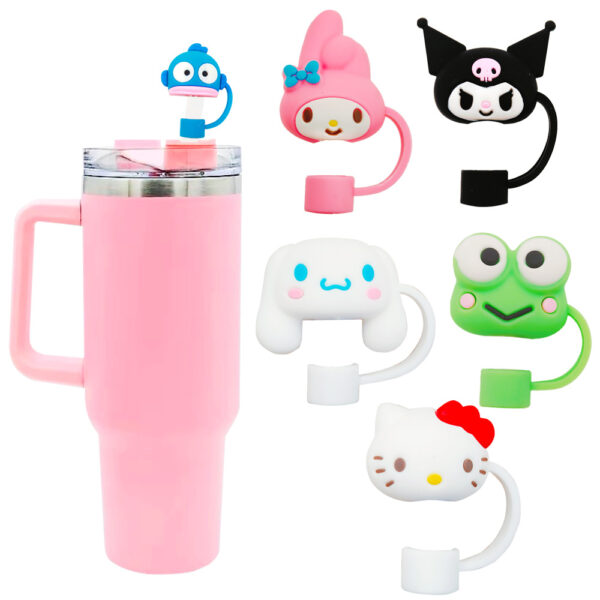 Wholesale 10mm STANLEY Stanley straw cap Sanrio straw sleeve dust plug cute cup decoration