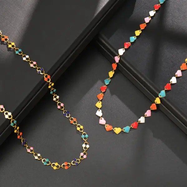 201 Stainless Steel Geometric PVD Coated Stone-Free 18K Real Gold Plated Fashion Waterproof Non Tarnish Plating Necklace