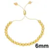 Wholesale Basic Fashion Simple Style Round Copper Beaded Plating 18k Gold Plated Bracelets
