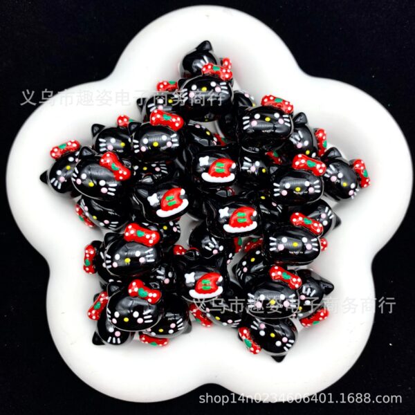 Wholesale Christmas cartoon cat beaded necklace