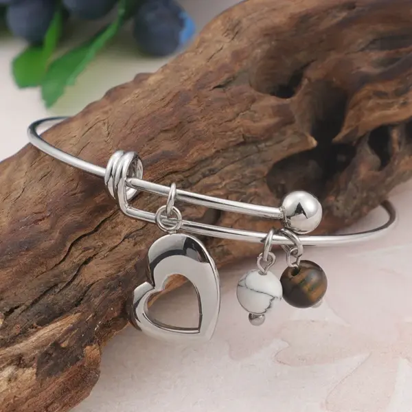 Wholesale PVD Coated 18K Gold Plated Heart Stainless Steel Waterproof Non Tarnish 304 Stainless Steel