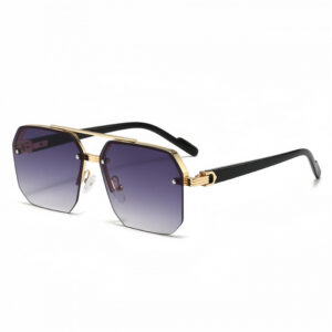 Gold frame double gray piece