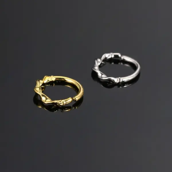 Simple Style Classic Style Geometric Copper Inlay Rhinestones Nose Ring Nose Pin